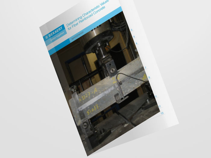 Determining characteristic values for fiber reinforced concrete 